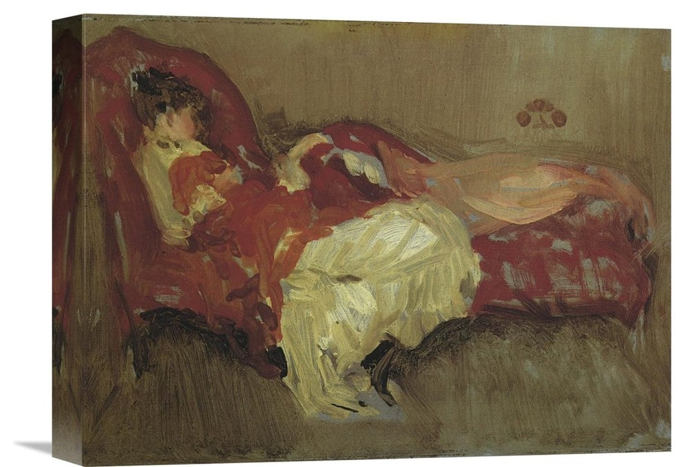 "Note In Red The Siesta 1883" Canvas Giclee by James McNeill Whistler, 16"x12"