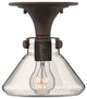 Hinkley Congress Small Retro Glass Flush Mount, Oil Rubbed Bronze