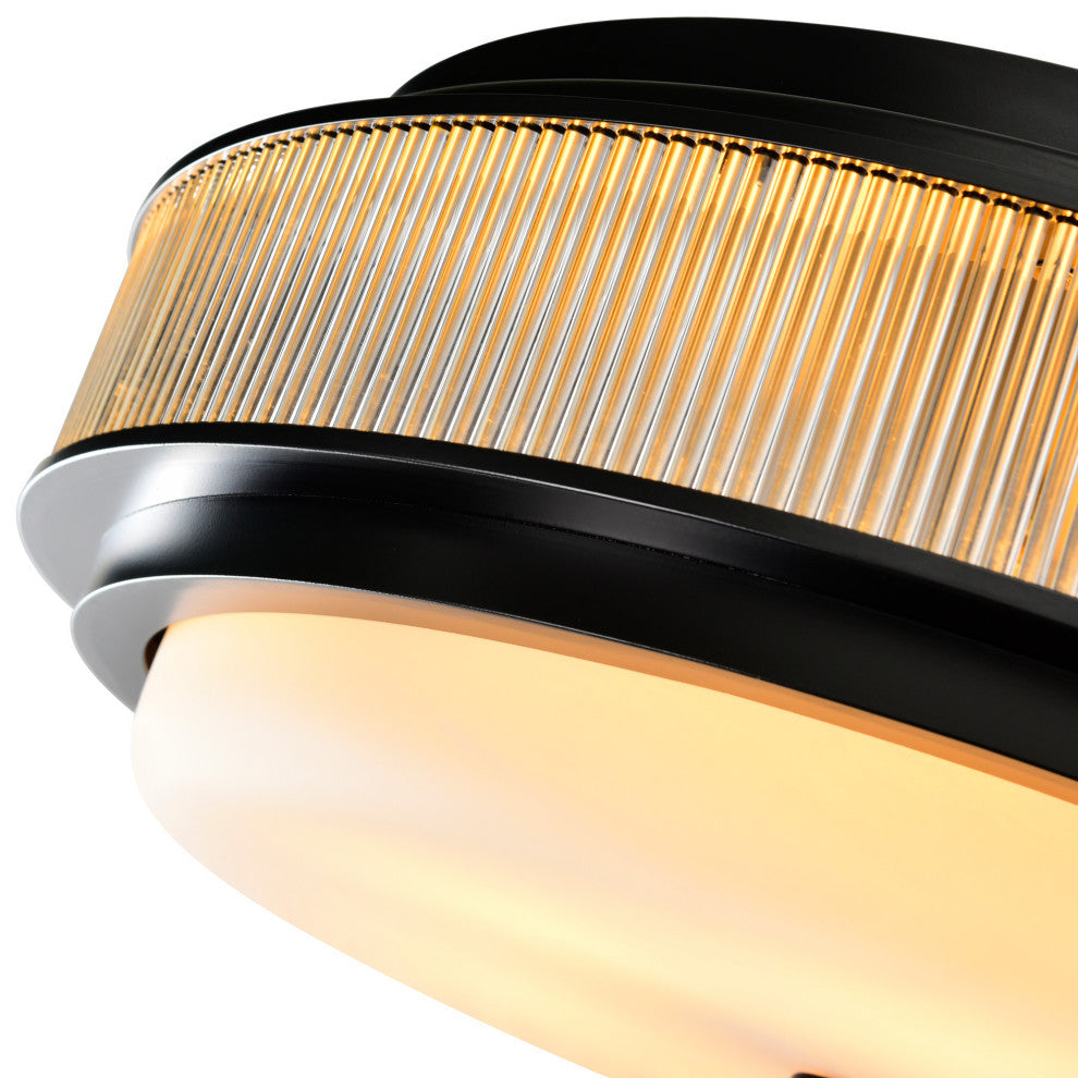 Valdivia 4 Light Black Flush Mount