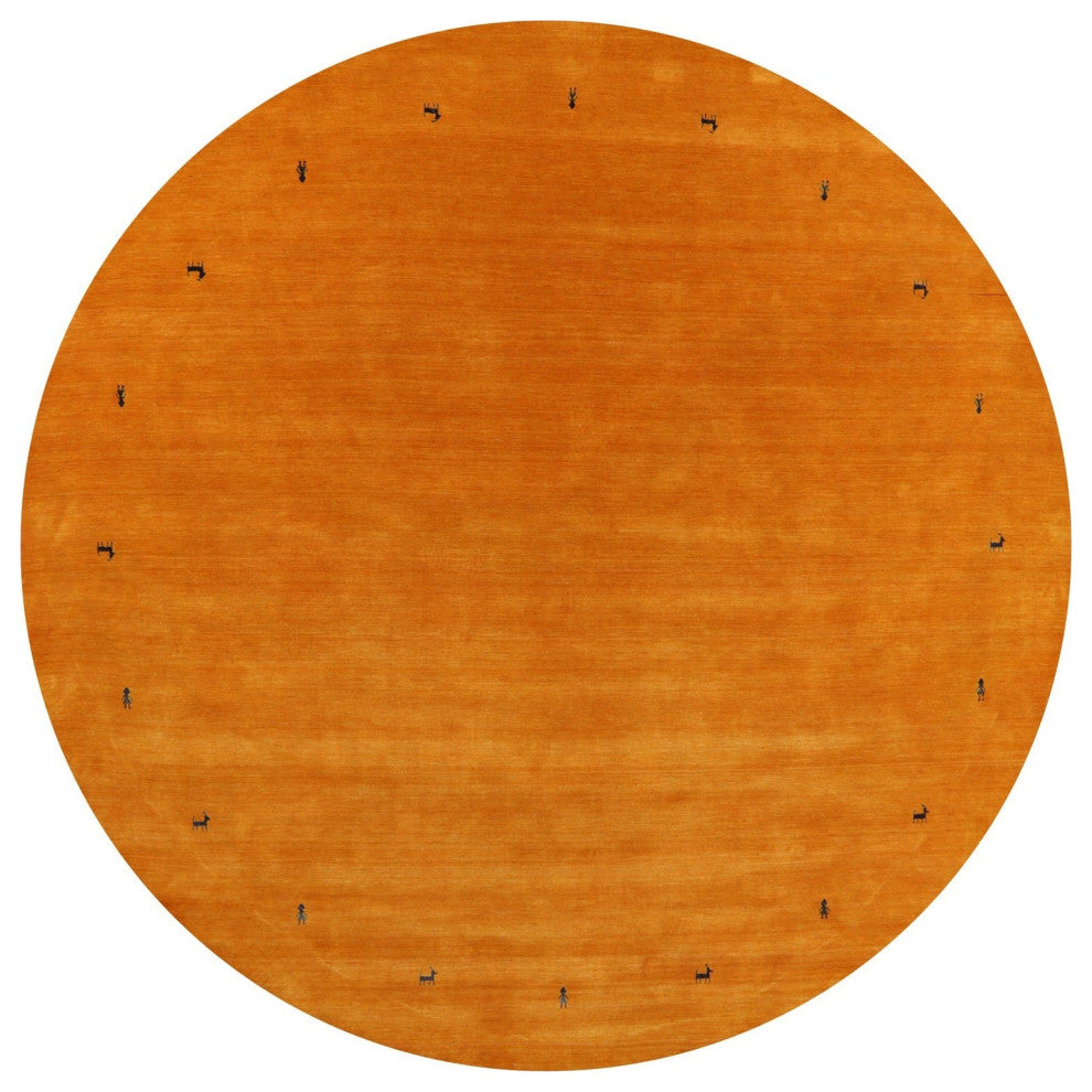 10' Round Persian Gabbeh Handmade Wool Rug - Q15151
