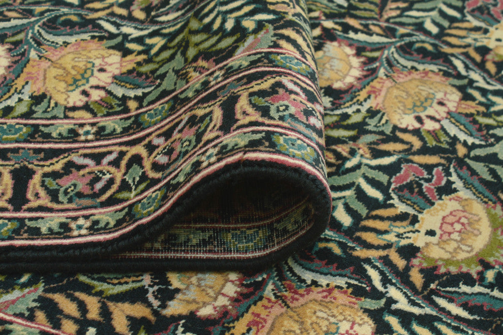 Pak-Persian Elliott Black/Green Runner, 2'7x10'1