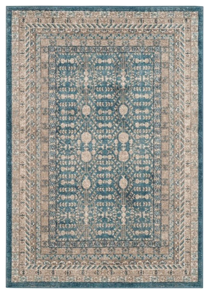 Safavieh Sofia 9' X 12' Power Loomed Rug in Blue and Beige