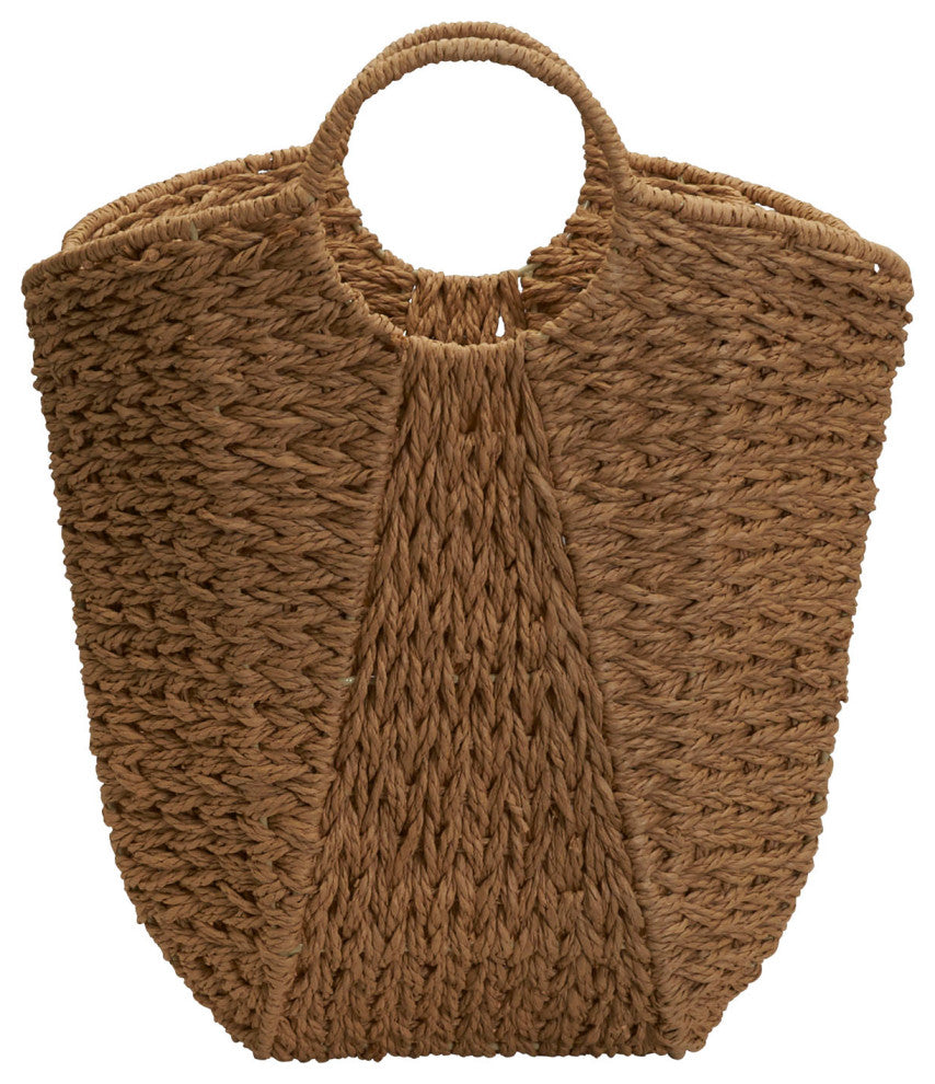 Natural Paper Rope Basket With Handles