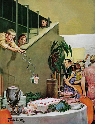 "Stealing Cake at Grownups Party" Print on Canvas by Thornton Utz