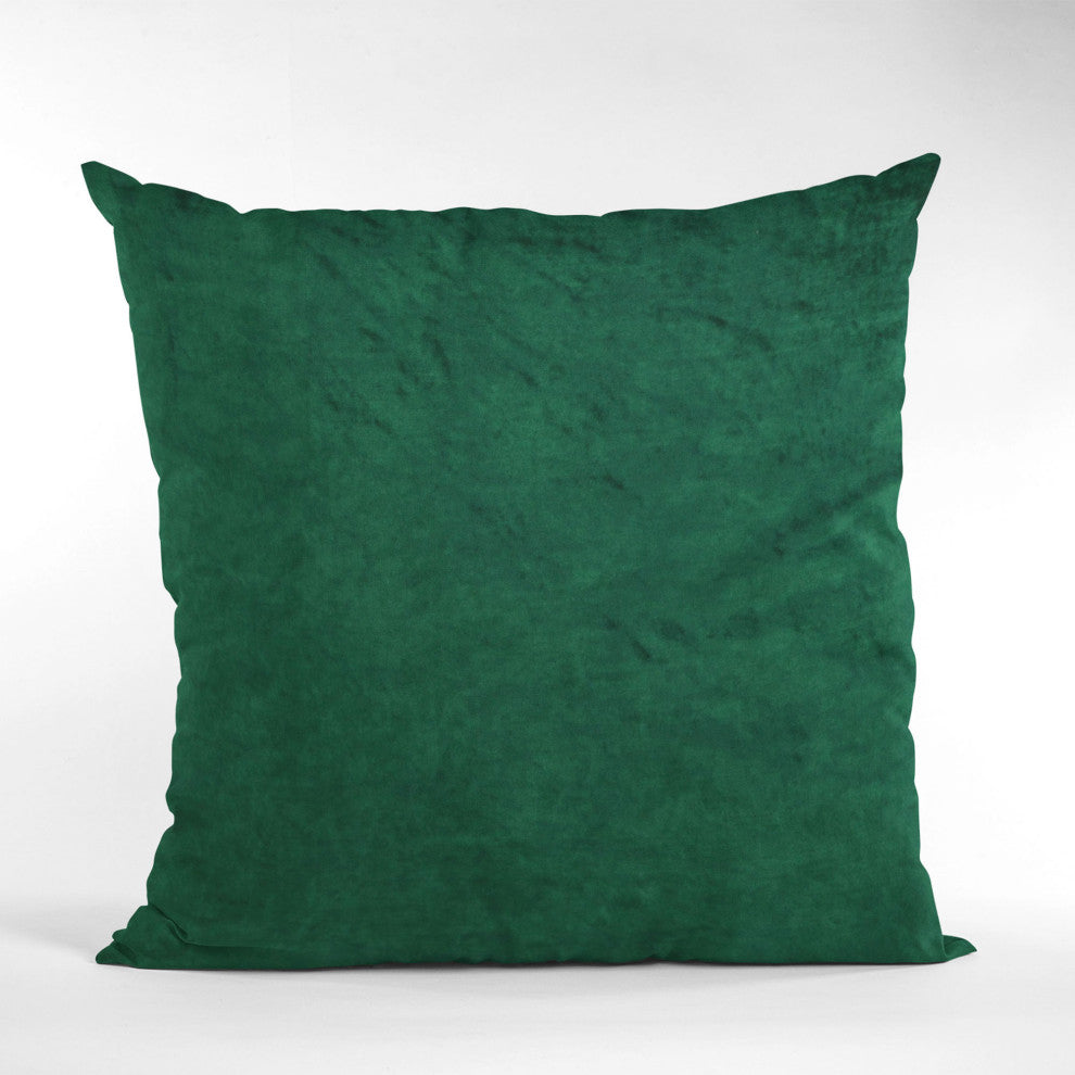 Emerald Lux Velvet Shiny Velvet Luxury Throw Pillow, Double sided 20"x30" Queen