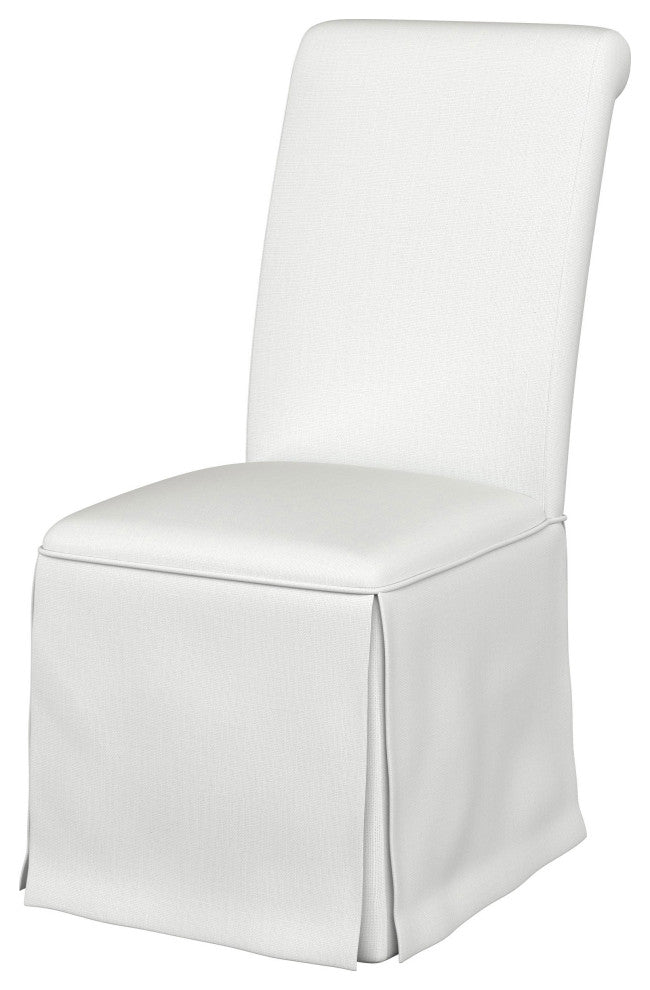 Shawna Upholstered Skirted Side Chair White, Set of 2