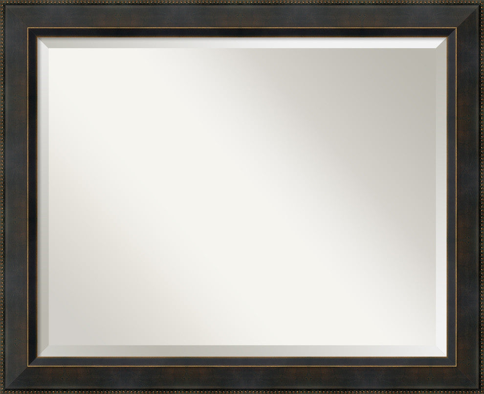 Signore Bronze Beveled Wood Wall Mirror - 32.25 x 26.25 in.