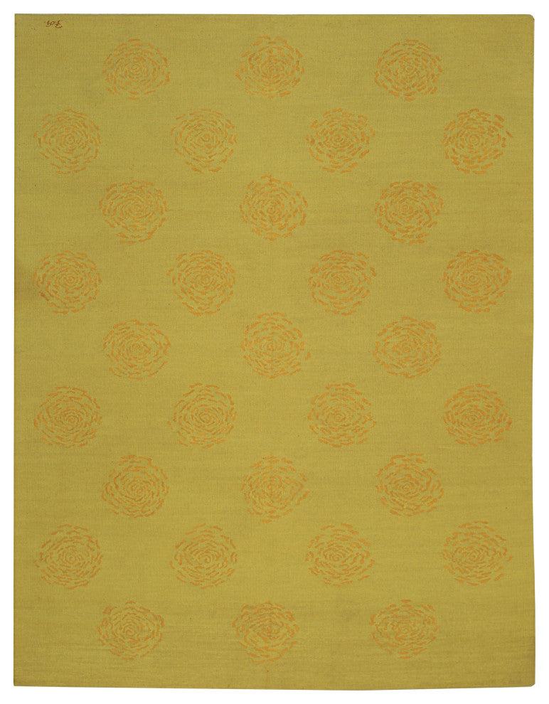 Yellow Contemporary Modern Modern Flat Weave Area Rug
