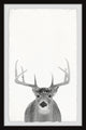 "Grey Deer" Framed Painting Print, 24x36