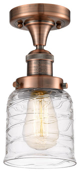 Innovations 517-1CH-AC-G513 1-Light Semi-Flush Mount, Antique Copper