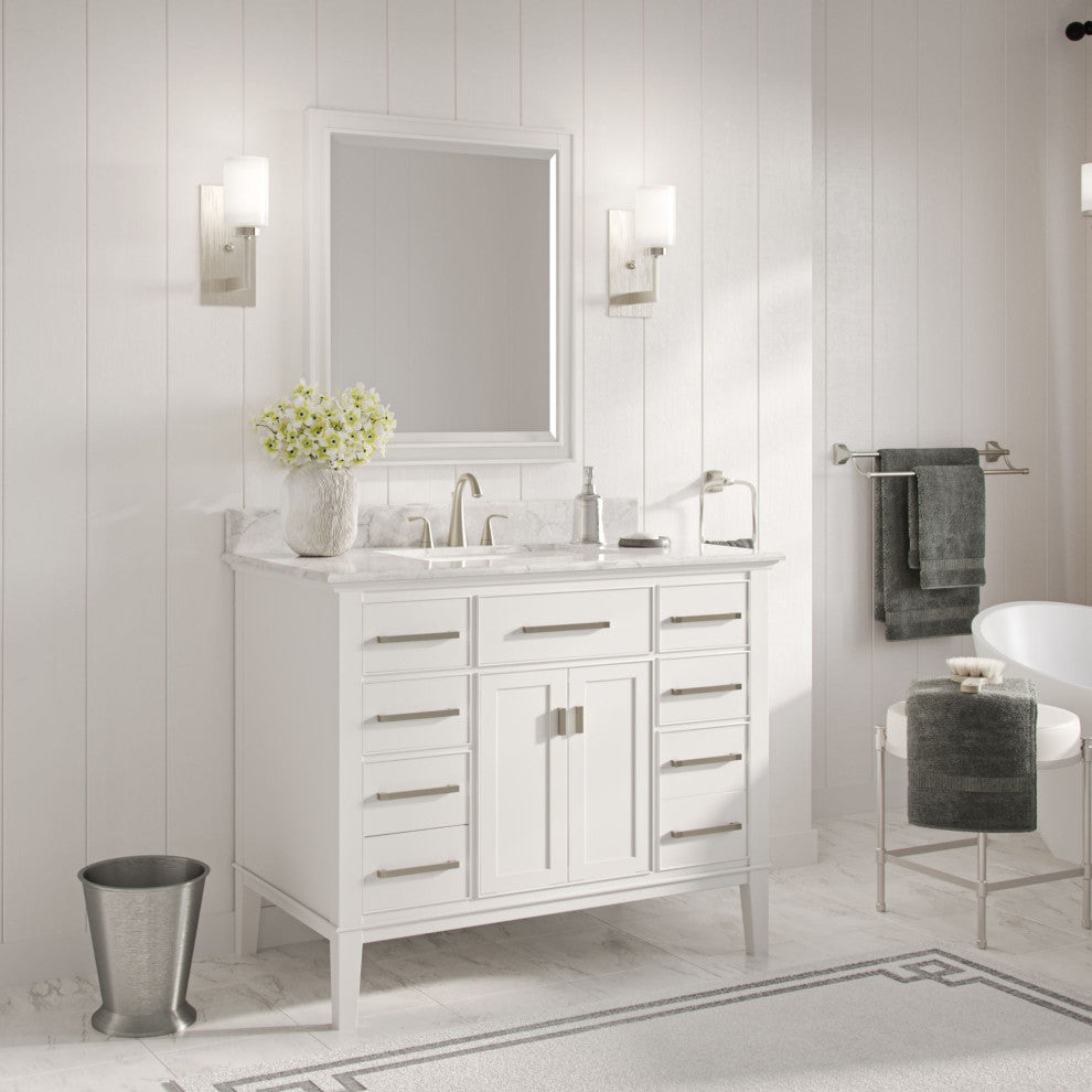 Fairmont Bathroom Vanity, Single Sink, 42", White, Freestanding