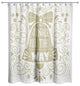 Gold Jingle Bells 71x74 Shower Curtain