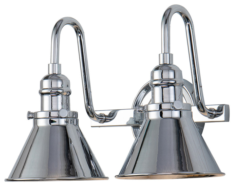 Provence 2 Light Bath Vanity Light in Polished Chrome