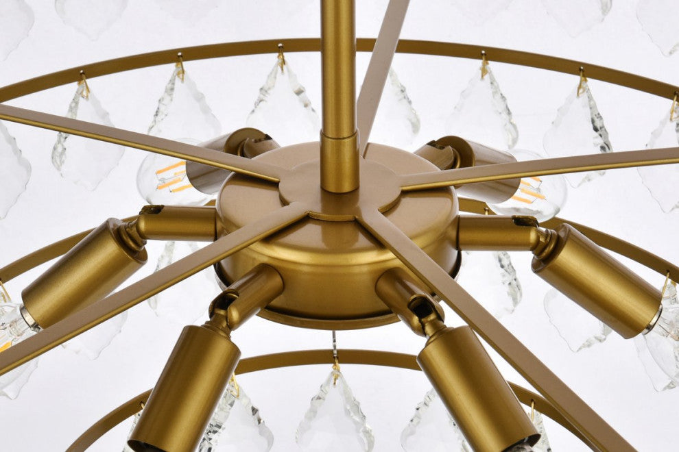 Evan 28" Pendant, Brass