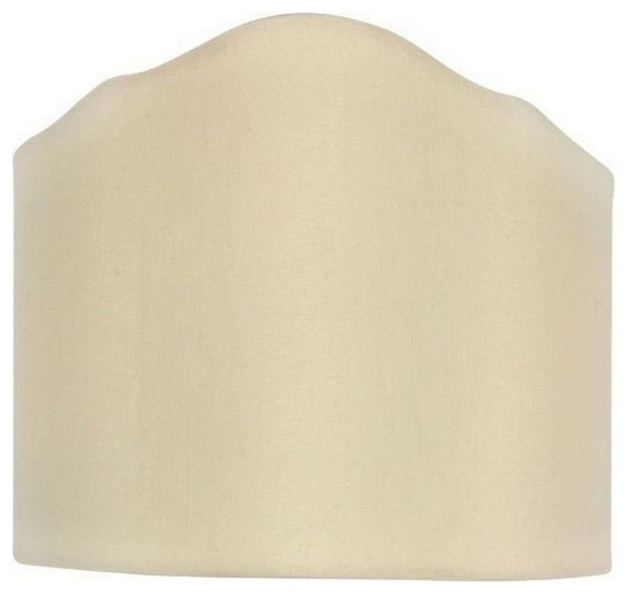 Eggshell 6" Wall Sconce Clip-On Shield Lamp Shade With Scalloped Design