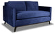 Nativa Interiors Chantel 60" Sofa, Blue, Deep Plush Depth