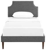 Corene Twin Platform Bed with Squared Tapered Legs