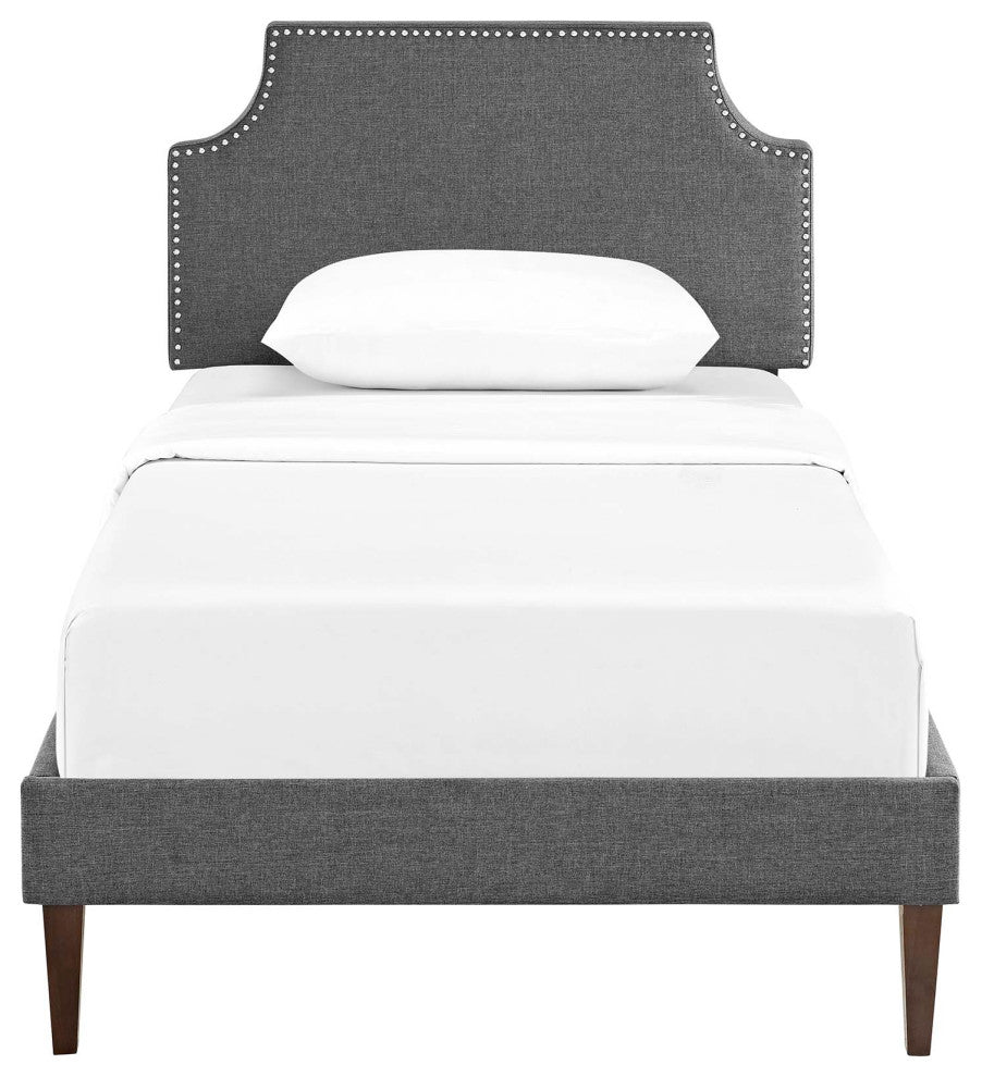 Corene Twin Platform Bed with Squared Tapered Legs