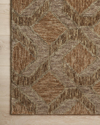 Loloi II Varena Rust / Bark 18" x 18" Sample Rug