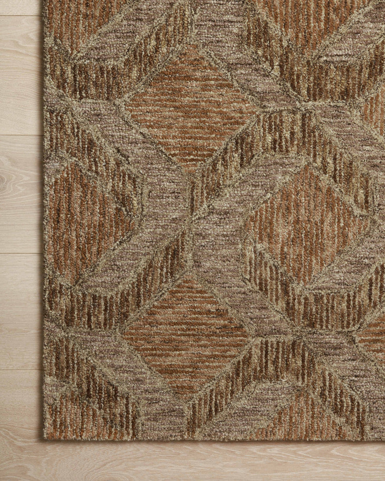Loloi II Varena Rust / Bark 18" x 18" Sample Rug