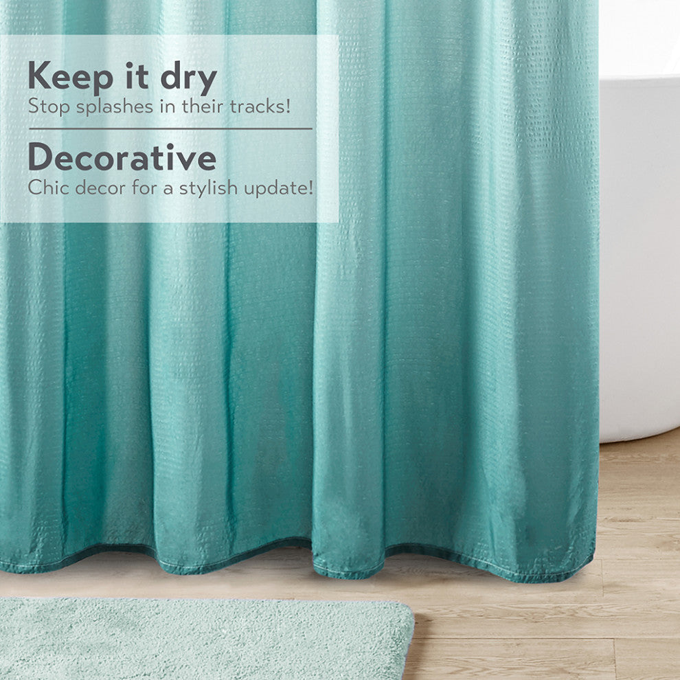 Madison Park Ara Ombre Printed Seersucker Shower Curtain