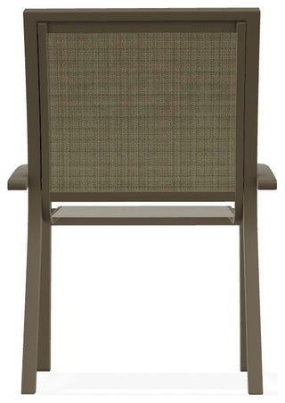 Kendall Sling Stackable Outdoor Dining Chair, Elevation Stone/Beachwood