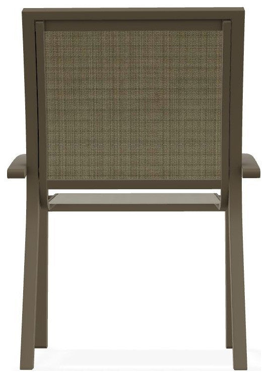 Kendall Sling Stackable Outdoor Dining Chair, Elevation Stone/Beachwood