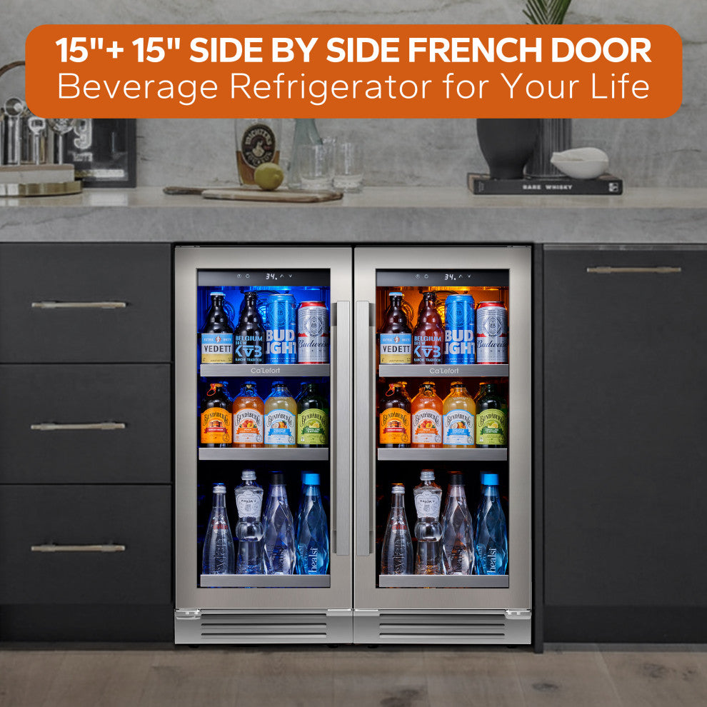 Ca''Lefort 30" Beverage  Clooer Refrigerator Bulit-in or FreeStanding 200 Cans