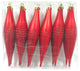 Red Finial Ornament With Dot Design 12-Pack