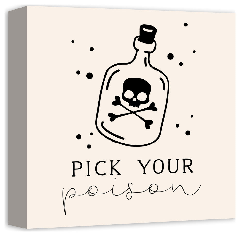 Pick Your Poison Bottle  12x12 Canvas Wall Art