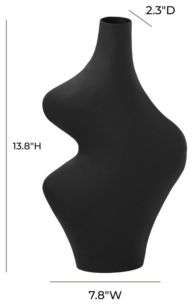 Tarri Black Steel Vase