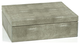 Molfeta Shagreen Leather Decorative Box, Large-11" X 9" X 4"