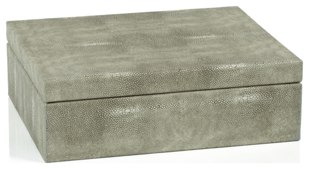 Molfeta Shagreen Leather Decorative Box, Large-11" X 9" X 4"