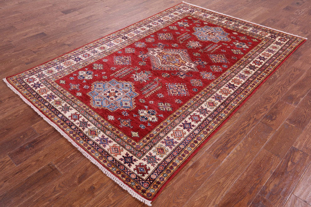 Super Kazak Handmade Wool Rug 5' 5" X 8' 1" Q10350