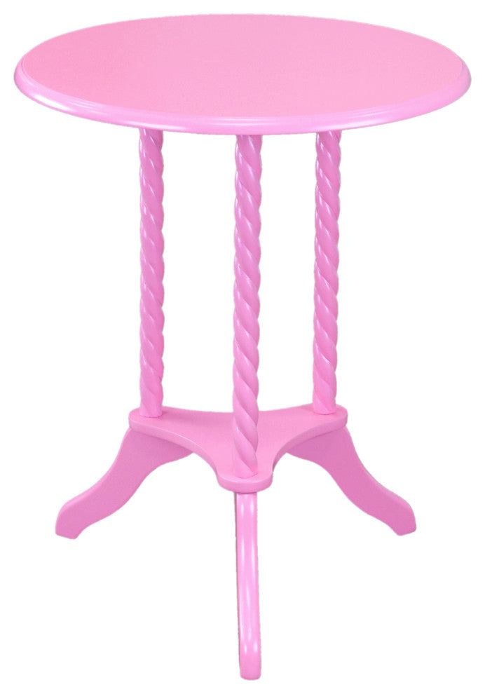 Round End Table, Pink