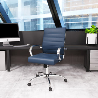LeisureMod Benmar Leather Office Chair