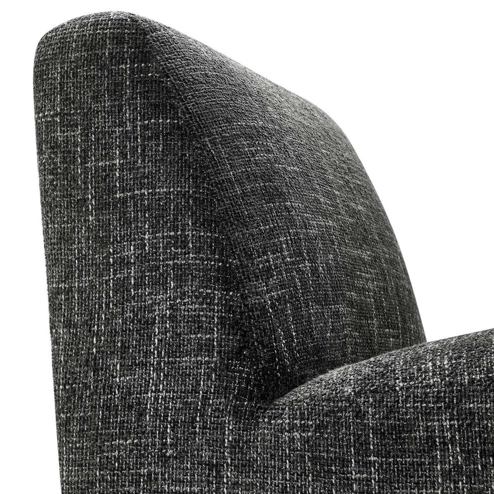 Amita Chenille Upholstered Accent Chair - Carbon Black