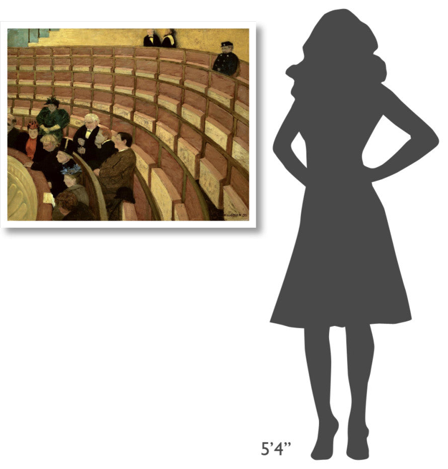 "Third Level at the Theatre in Chatelet" Print by Felix Vallotton, 38"x31"