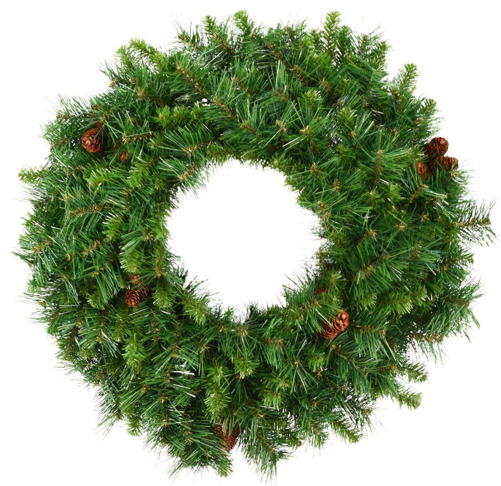 Vickerman A801086 96" Cheyenne Pine Artificial Christmas Wreath Unlit