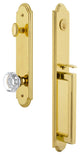 Arc 1-Piece Dummy Handleset, D Grip and Chambord Knob, Lifetime Brass, 848502