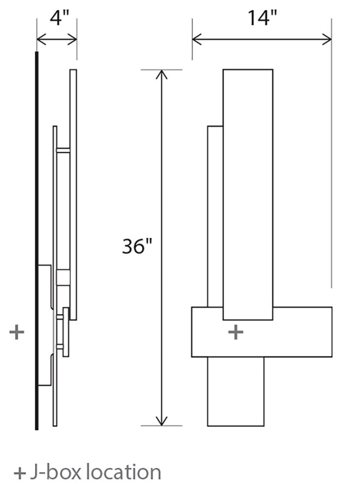 Sedo LED Wall Sconce, Dark Stained Walnut