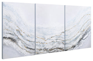 Blizzard Textured Metallic Hand Painted Wall Art by Martin Edwards