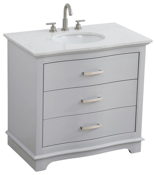 Home Living Knox 36" Single Bathroom Vanity, Grey