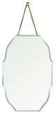 Rounded Octagon Beveled Hanging Mirror