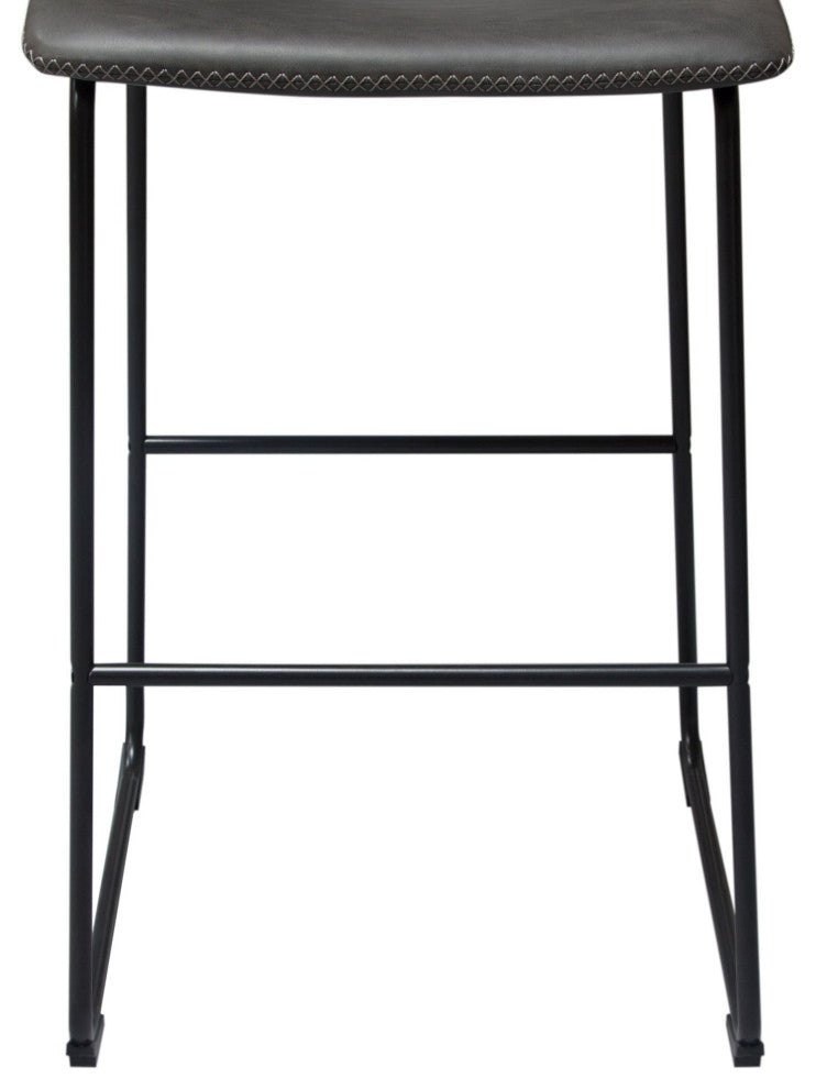 Theo 2 Bar Height Chairs, Weathered Gray