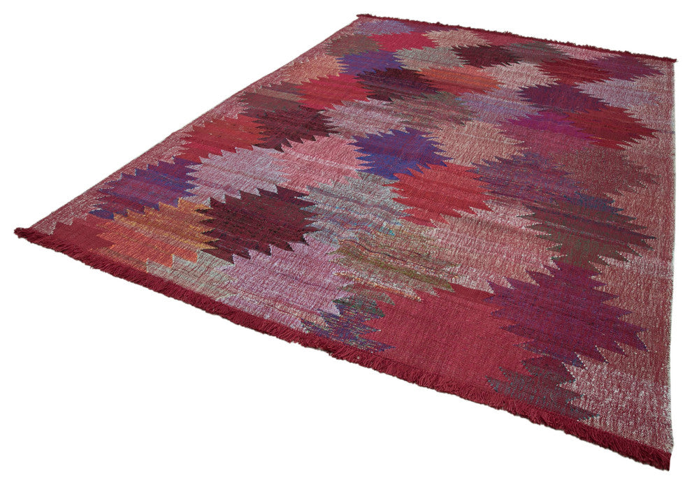 Rug N Carpet - Hand-knotted Turkish 8' 0'' x 11' 2'' Unique Wool Kilim Rug