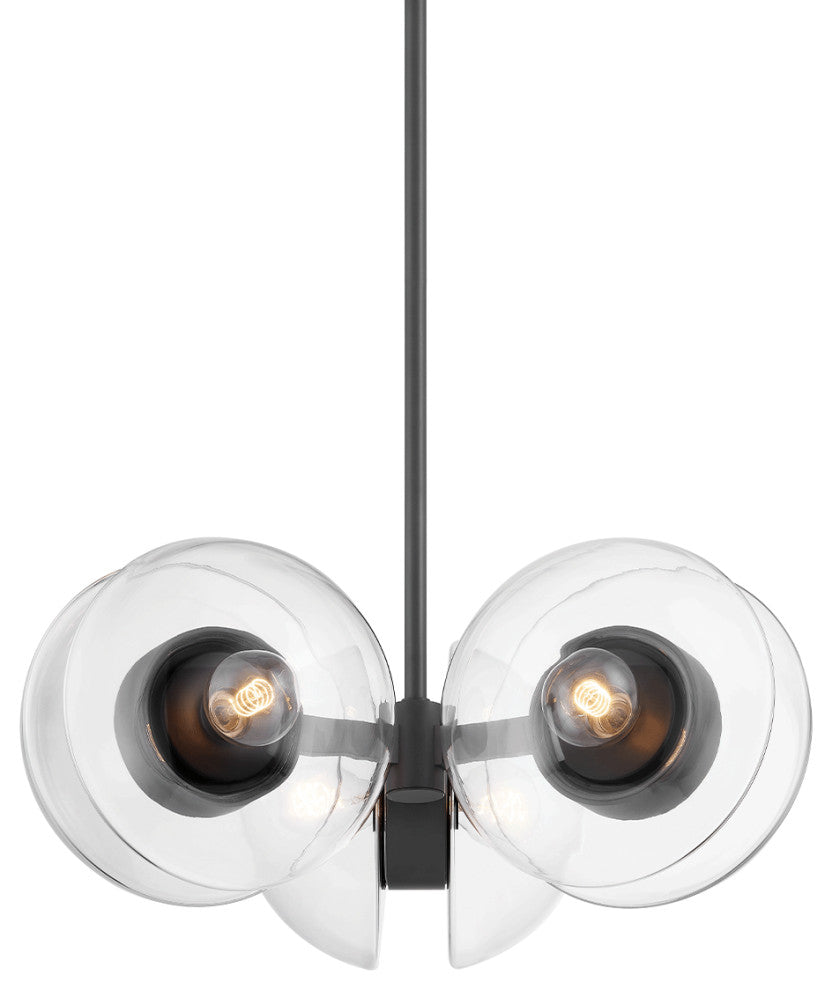Kert 6-Light Chandelier, Black Brass