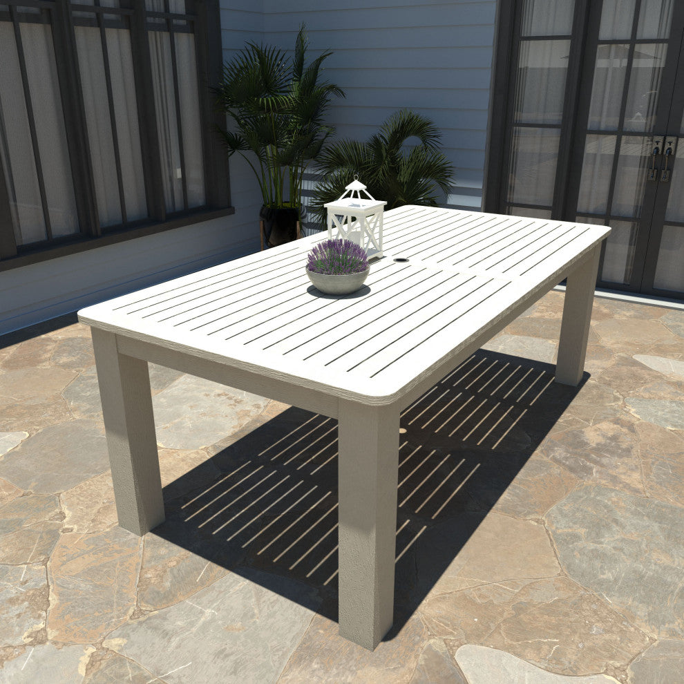 Rectangular 42x84 Table, Weathered Acorn, Whitewash
