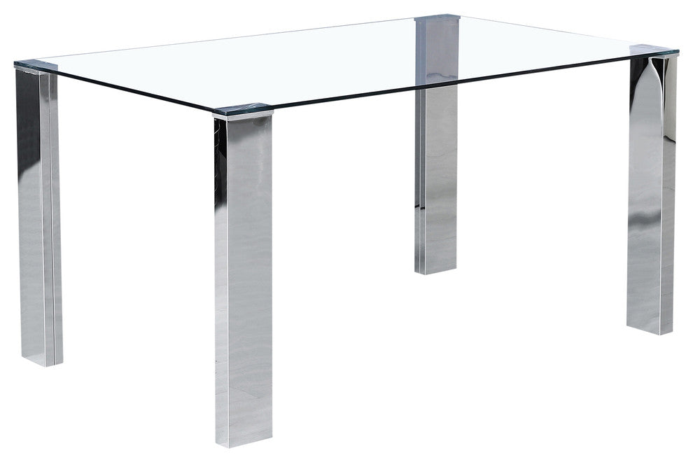 Contemporary Glass Rectangle Dining Table