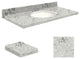 Quartz 25"x22" Vanity Top, White Bowl, Winter Wonder, 8" Centerset